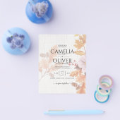 LeahGテラコッタ紅葉結婚式の招待 チラシ (シングル)