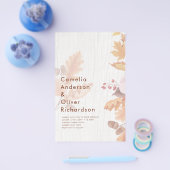 LeahGテラコッタ紅葉結婚式の招待 チラシ (シングル)