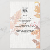 LeahGテラコッタ紅葉結婚式の招待 チラシ (裏面)