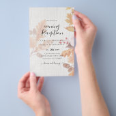 LeahGテラコッタ紅葉結婚式の招待 チラシ (ハンドル)