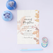 LeahGテラコッタ紅葉結婚式の招待 チラシ (シングル)