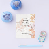 LeahGテラコッタ紅葉結婚式の招待 チラシ (シングル)