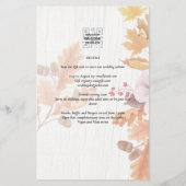 LeahGテラコッタ紅葉結婚式の招待 チラシ (裏面)