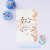 LeahGテラコッタ紅葉結婚式の招待 チラシ (シングル)