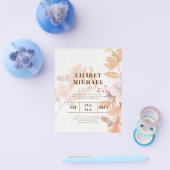 LeahGテラコッタ紅葉結婚式の招待 チラシ (シングル)