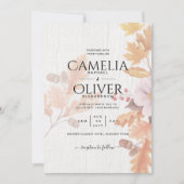 LeahGテラコッタ紅葉結婚式の招待 招待状 (正面)