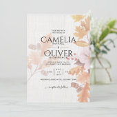 LeahGテラコッタ紅葉結婚式の招待 招待状 (スタンド正面)