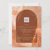 LeahGテラコッタ金ゴールド秋秋の結婚式招待状 招待状 (裏面)