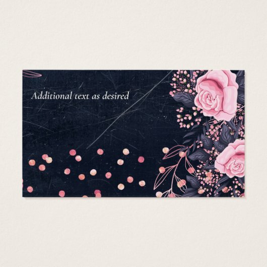 LeahGデニムブルーロセゴルドピンク結婚フローラ (裏面)