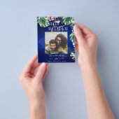 LeahGトロピカルブルーグリーンピンク結婚フローラ チラシ (手)