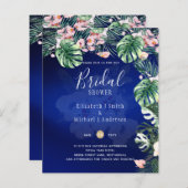 LeahGトロピカルブルーピンクフローラブライダルシャワー (正面/裏面)