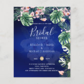 LeahGトロピカルブルーピンクフローラブライダルシャワー (正面)