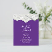 LeahGバジェットシルバーデコブライダルシャワー招待状 (スタンド正面)