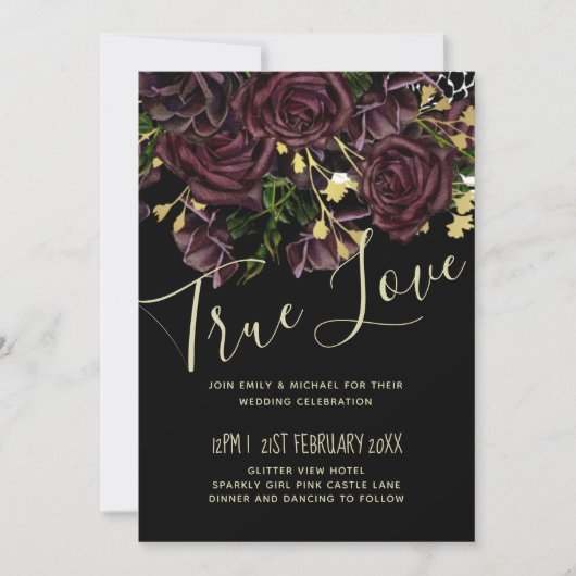 LeahGバジェットダークプラムバラ結婚ズ (正面)