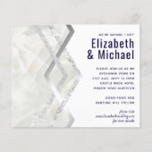 LeahGバジェットネイビーシルバーデコ結婚ズ (正面)