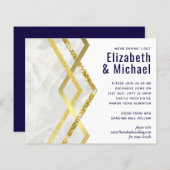 LeahGバジェットネイビー金ゴールド結婚アールデコ (正面/裏面)