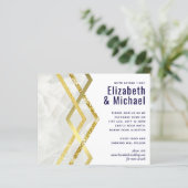 LeahGバジェットネイビー金ゴールド結婚アールデコ (スタンド正面)