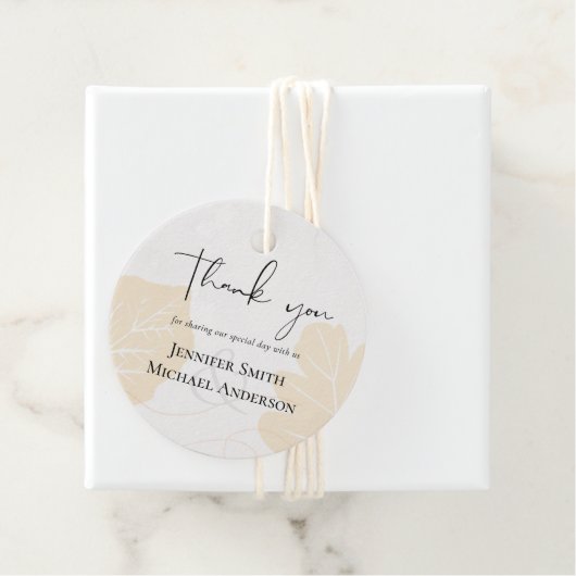 LeahGバジェット結婚の金ゴールドグレー紅葉 フェイバータグ (インサイチュ)