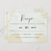 LeahGバジェット結婚の金ゴールドグレー紅葉 ポストカード (正面/裏面)