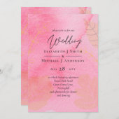 LeahGバジェット結婚ズピンクピーチウォーター色アブストラック (正面/裏面)