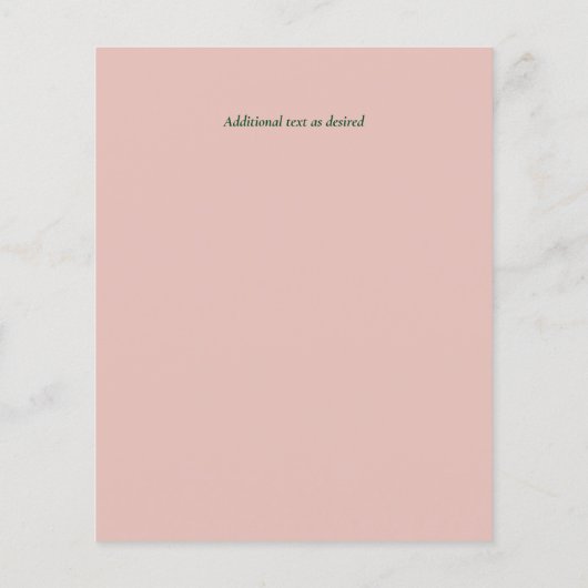 LeahGバジェット結婚式の招待フォークアートピーチティール(緑がかった色) (裏面)