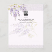 LeahGパープル藤レースフローラ結婚式INVITE (裏面)