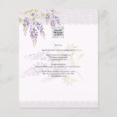 LeahGパープル藤レースフローラ結婚式INVITE チラシ (裏面)