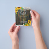 LeahGヒマ素朴フラワーレースブライダルシャワー招待状 チラシ (手)