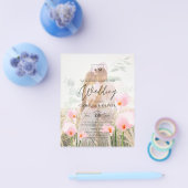 LeahGピンクのCala Lily写真オーバーレイ結婚式の招待 チラシ (シングル)