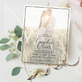 LeahGピンクのCala Lily写真オーバーレイ結婚式の招待 チラシ