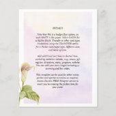 LeahGピンクカラリリーPHOTOオーバーレイ結婚式の招待 チラシ (裏面)