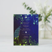 LeahGピーコックブルーイスラム教徒の結婚式の招待 (スタンド正面)