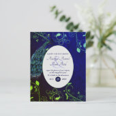 LeahGピーコックブルーイスラム教徒の結婚式の招待 (スタンド正面)