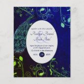 LeahGピーコックブルーイスラム教徒の結婚式の招待 (正面)