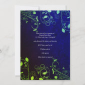 LeahGピーコックブルーイスラム教徒の結婚式の招待 招待状 (裏面)