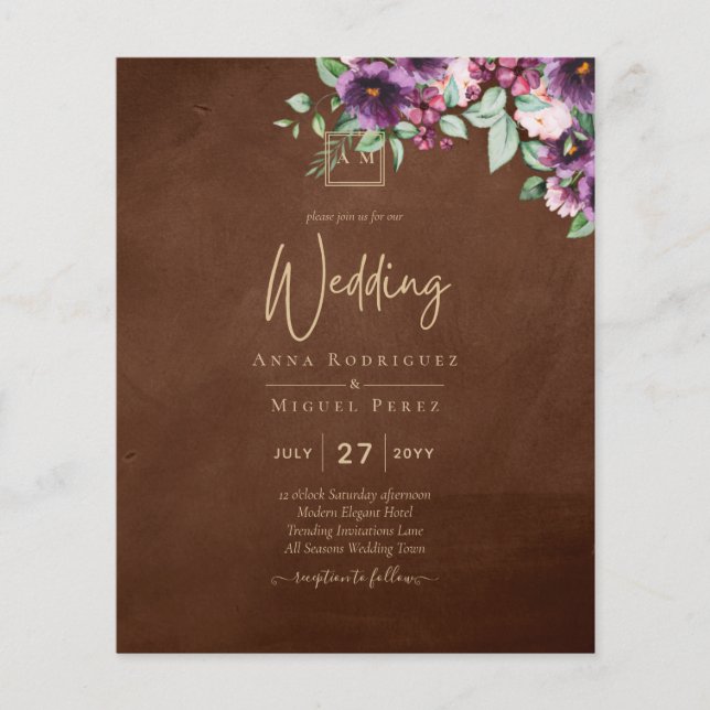 LeahGブラウンベリープラムパープル結婚の秋冬 (正面)