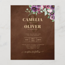 LeahGブラウンベリープラムパープル結婚の秋冬 チラシ