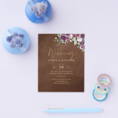 LeahGブラウンベリープラムパープル結婚の秋冬 チラシ (シングル)