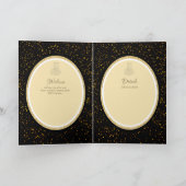 LeahGブラック金ゴールドイスラム教徒の結婚式の招待 カード (内部)