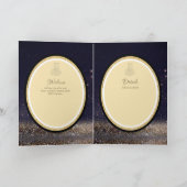 LeahGブラック金ゴールドイスラム教徒の結婚式の招待 カード (内部)