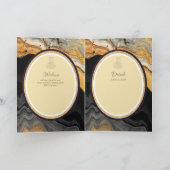 LeahGブラック金ゴールドイスラム教徒の結婚式の招待 カード (内部)