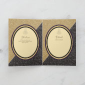 LeahGブラック金ゴールドイスラム教徒の結婚式の招待 カード (内部)