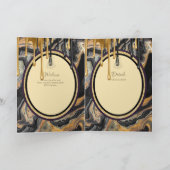 LeahGブラック金ゴールドイスラム教徒の結婚式の招待 カード (内部)