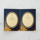 LeahGブルーのイスラム教徒の結婚式がNikahを招待 カード (内部)