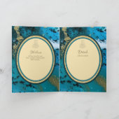 LeahGブルーのイスラム教徒の結婚式がNikahを招待 カード (内部)