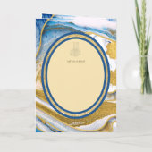 LeahGブルーのイスラム教徒の結婚式がNikahを招待 カード (裏面)