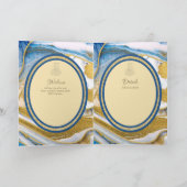 LeahGブルーのイスラム教徒の結婚式がNikahを招待 カード (内部)