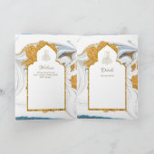 LeahGブルーのイスラム教徒の結婚式がNikahを招待 カード (内部)