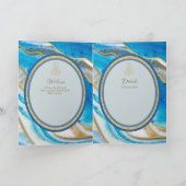 LeahGブルーのイスラム教徒の結婚式がNikahを招待 カード (内部)