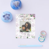 LeahGプラムパープルベリーフローラ結婚の秋冬 チラシ (シングル)